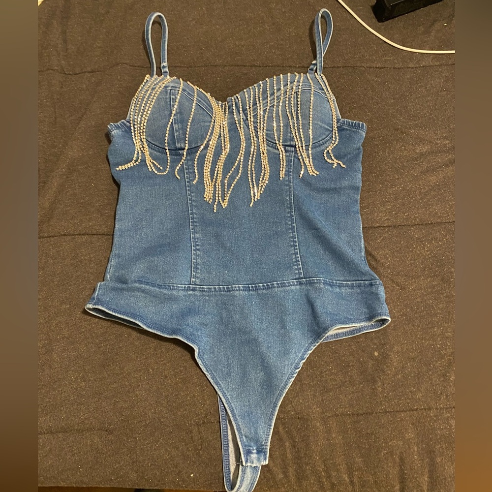 Fashion Nova Denim Bodysuit